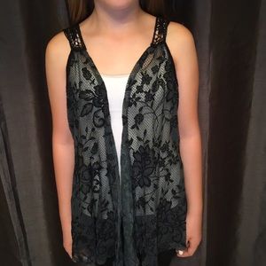 Black Lace Vest